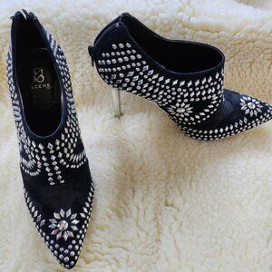 Scene Black/Silver Booties